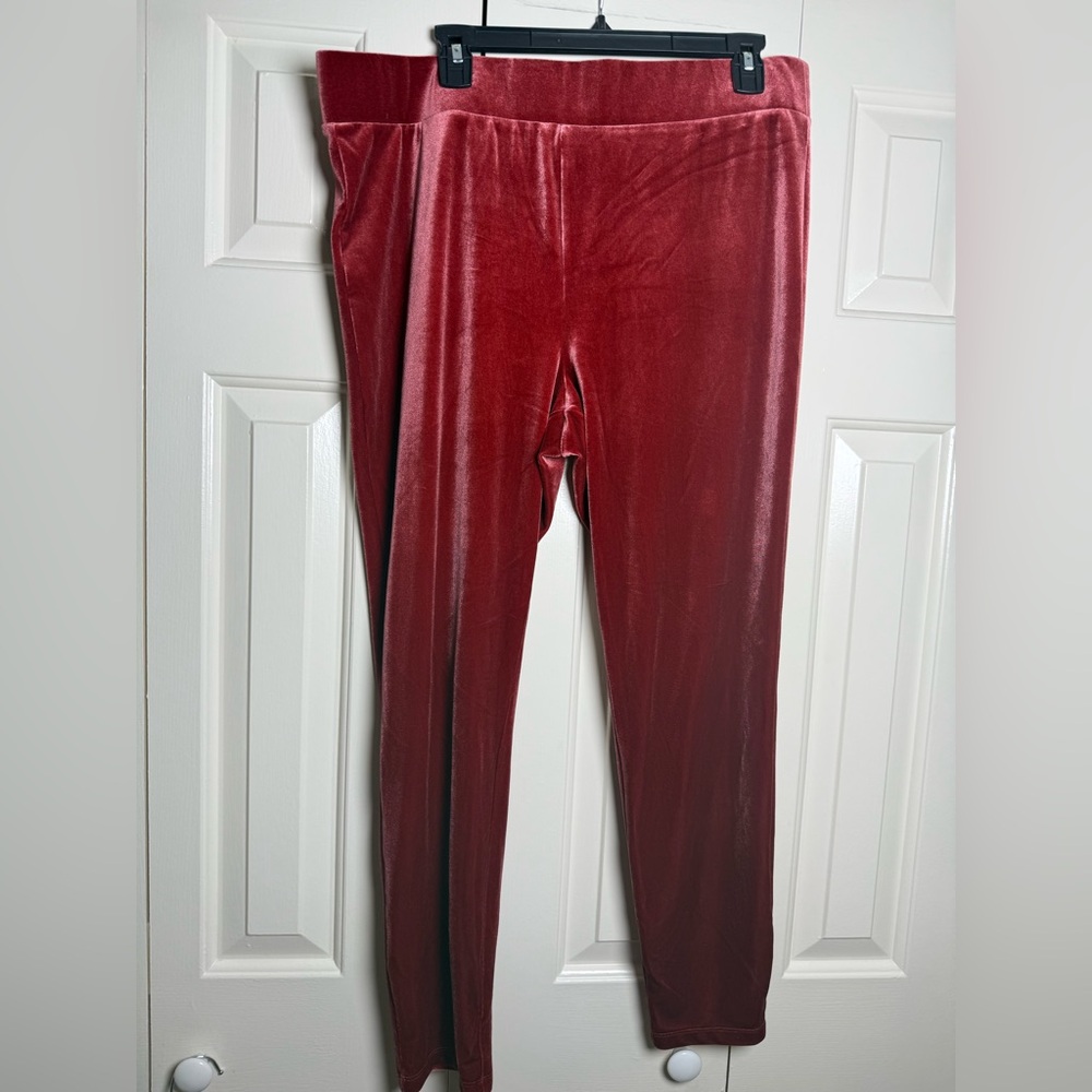 Loft Velvet Leggings Pull‎ on elastic waist